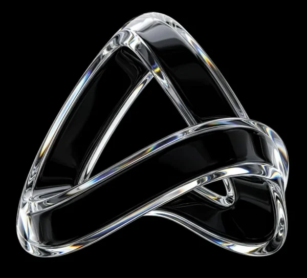 Abstract translucent glass form